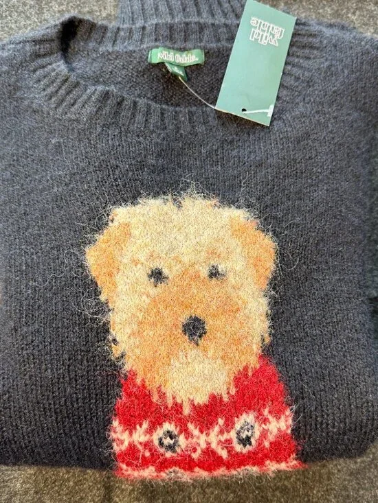 Wild Fable Dog Ice Skating Sweater Women’s Medium NWT - Picture 2 of 8